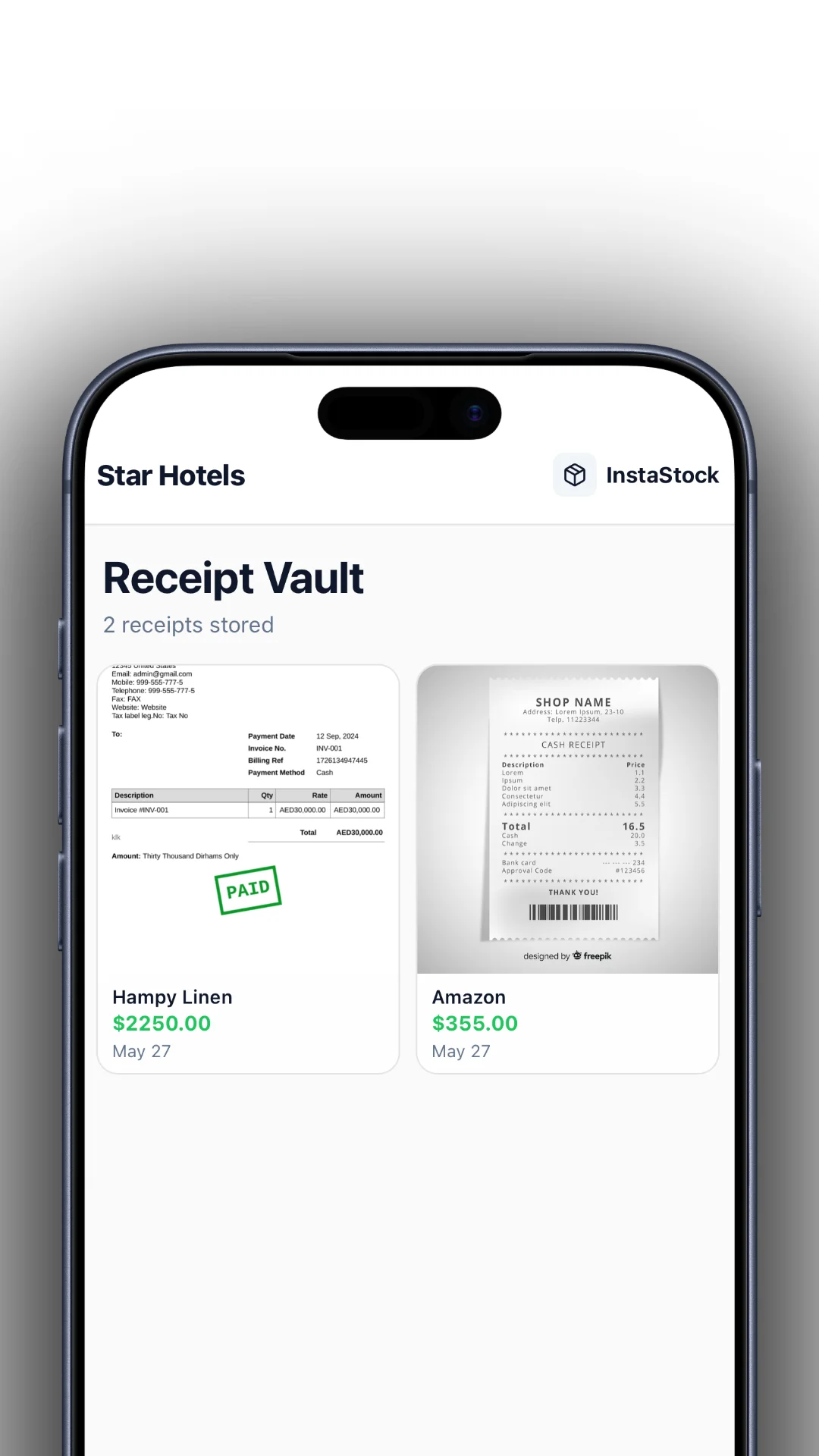 Cloud receipt vault gallery